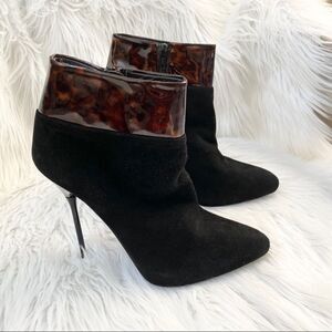 NEW Stuart Weitzman black & brown heels booties 9